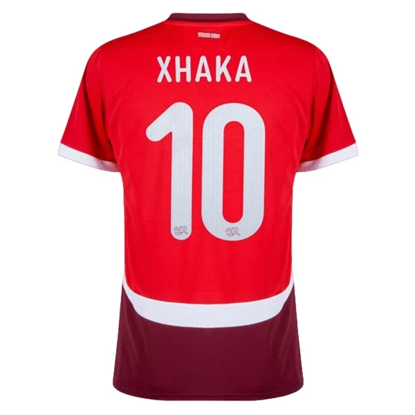 Sveitsi Xhaka 10 Virallinen Kotipelipaita Miehet Euro 2024