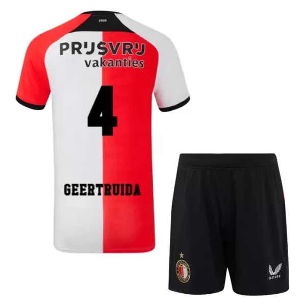 Feyenoord Rotterdam Geertruida 4 Virallinen Kotipelipaita Lapset 2024/25