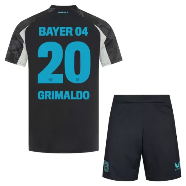 Bayer 04 Leverkusen Alejandro Grimaldo 20 Virallinen Kolmas Pelipaita Lapset 2024/25